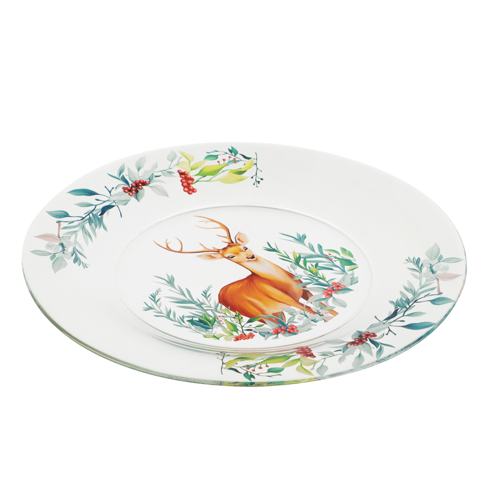 ОСЗ Олень Тарелка обеденная 25см, стекло - #2