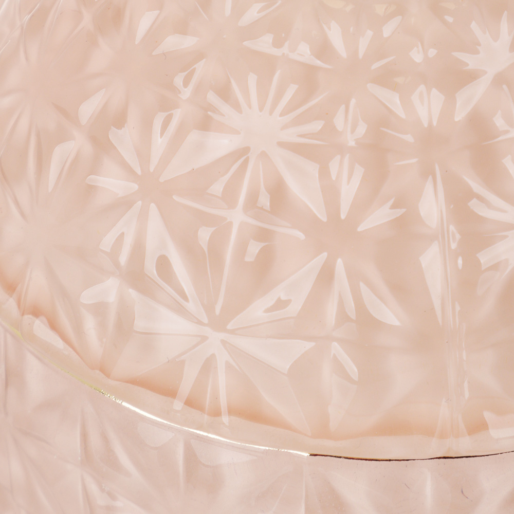 Шкатулка стеклянная Ананас розовый с золотом, 8,5x14см - #3