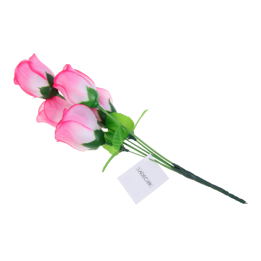 LADECOR Букет искусственных цветов в виде бутонов роз, 30-35 см, 6 цветов - #6
