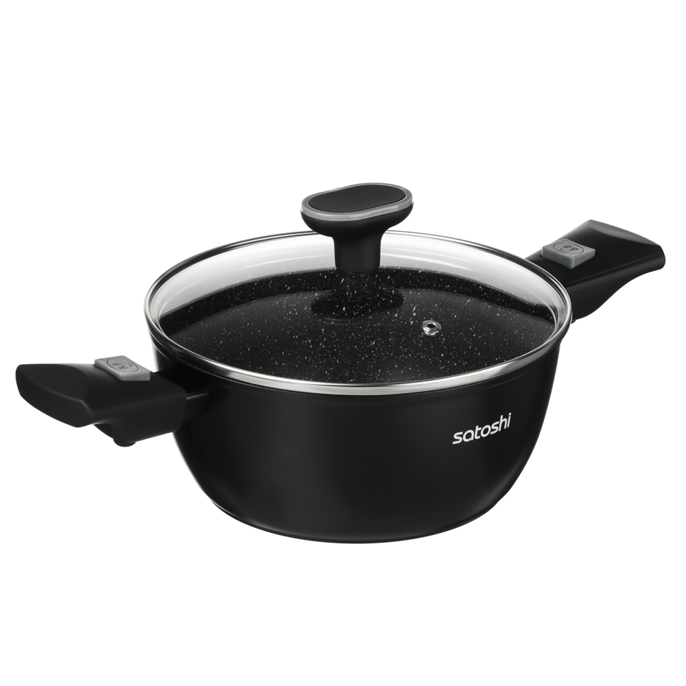 SATOSHI Оникс Наб. посуды 19пр, кастр. 20/24/28см 2,3/3,8/5,7л.,ковш 16см/1,3л., сковор. 24/28см,инд - #9