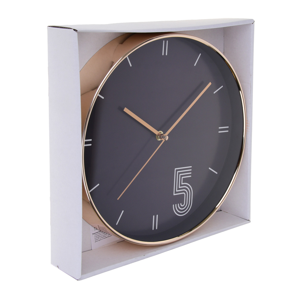 LADECOR CHRONO Часы настенные круглые, пластик, d30 см, тикающий ход, 1xАА, арт08-30 - #4