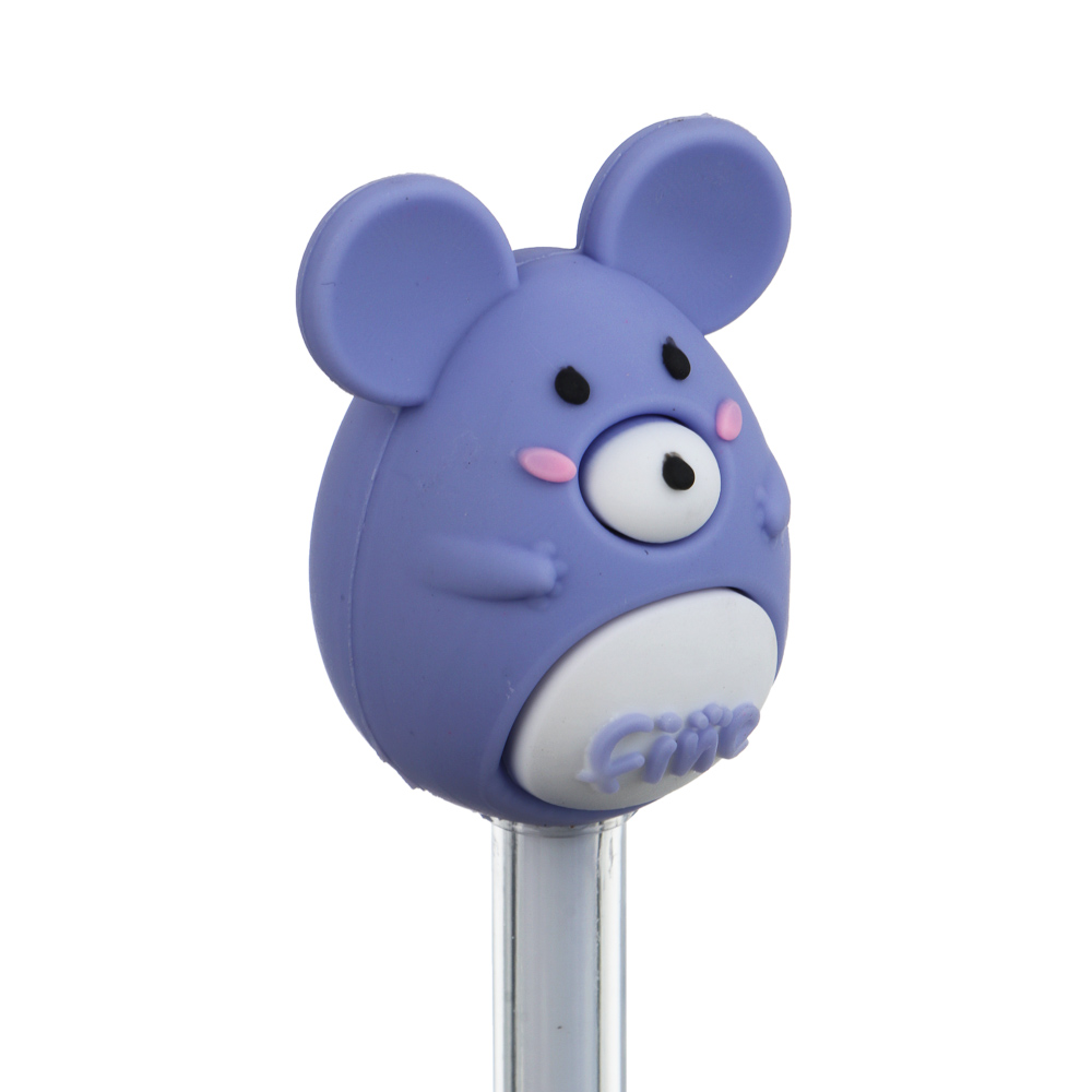 Ручка гелевая черная "Мышки", 4 вида - #8