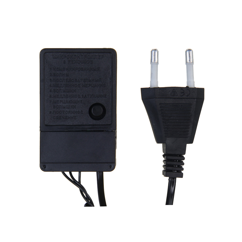 СНОУ БУМ Гирлянда эл. вьюн 10м, 100LED, диод с пузырями, мульти, 8 режимов, ПВХ черный, 220В - #4