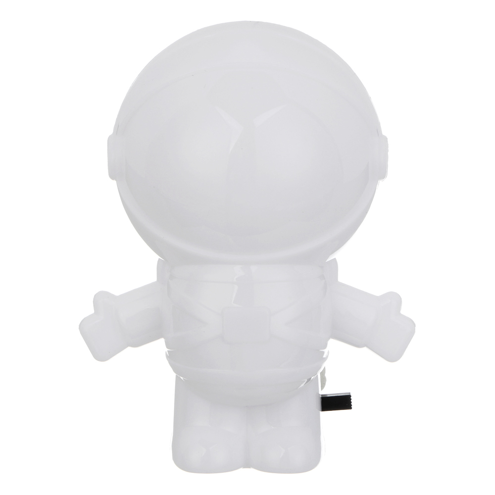 BY Светильник-ночник в розетку Космонавт светодиодный, 1Вт, 9см, 230В, пластик, белый - #1