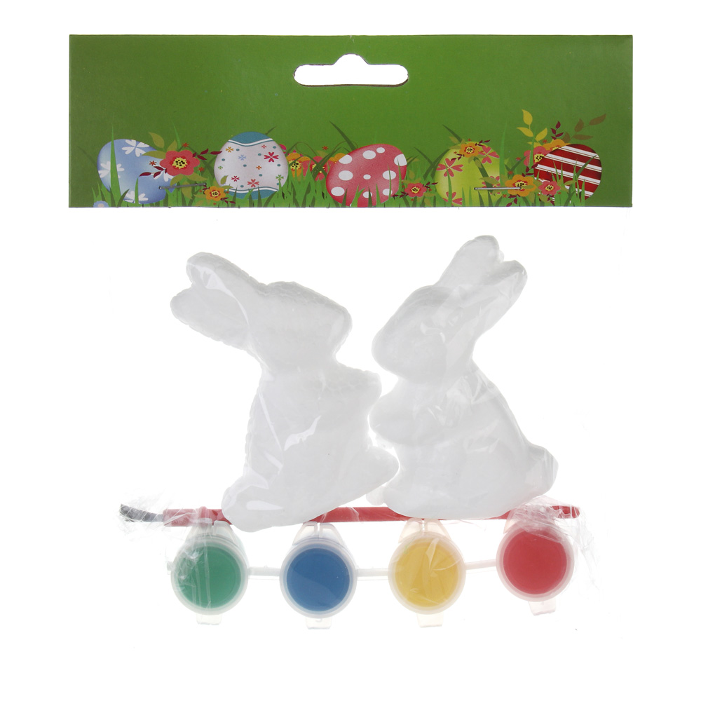 Набор для раскрашивания тм LADECOR, 2 фигурки + краски + кисточка, пенопласт, 2 дизайна - #3