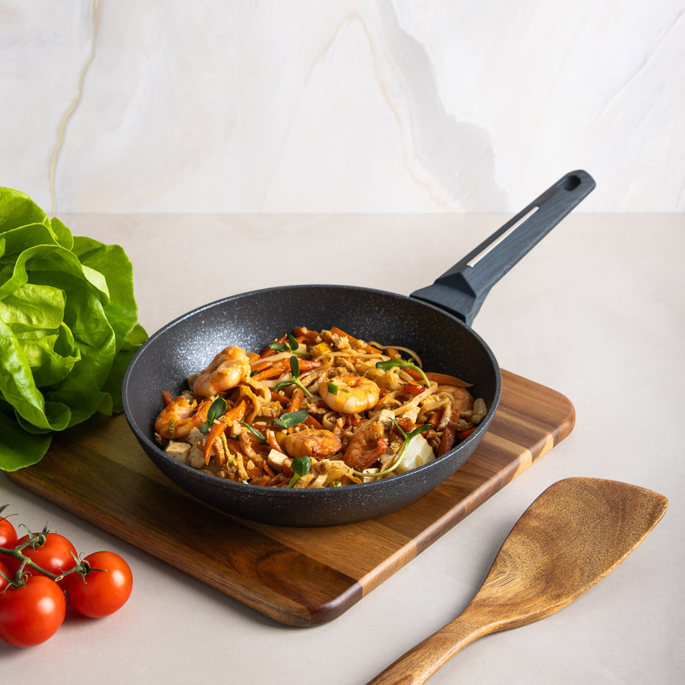 SATOSHI Гардан Сковорода литая d24см, антипригарное покрытие мрамор, индукция - #9