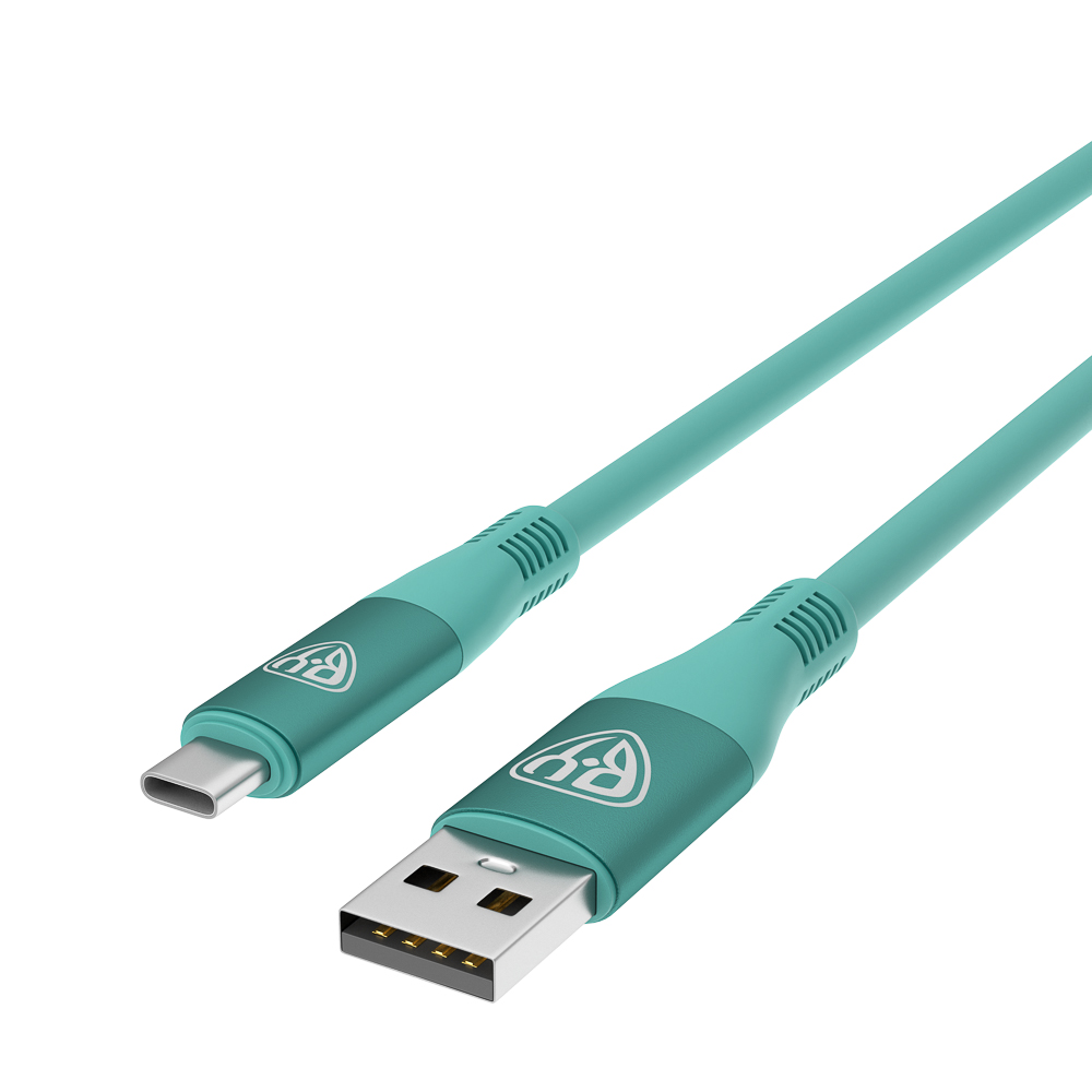 BY Кабель для зарядки Flexi Type-C, 1 м, 3А, Быстрая зарядка QC3.0, бирюзовый - #4