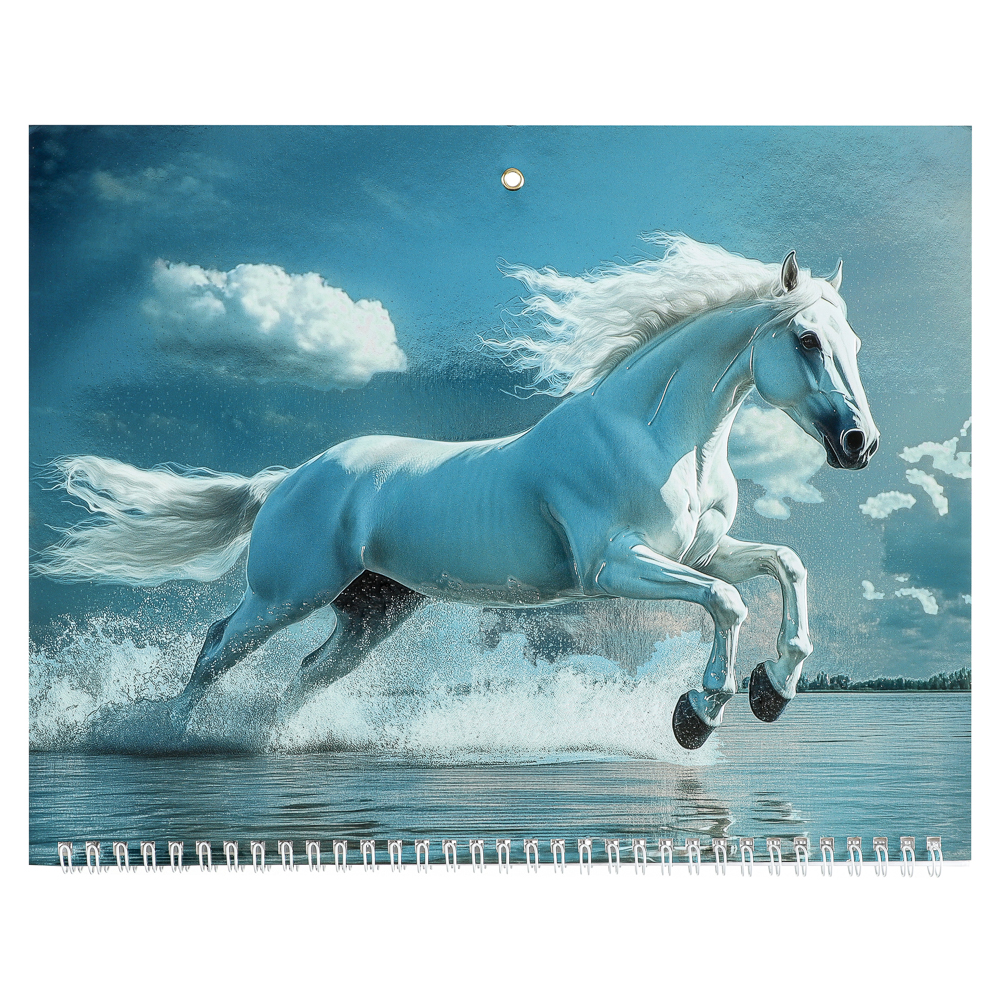 Календарь квартальный Символ Года 2026, 31x68см, тиснение с металлизированным покрытием - #14