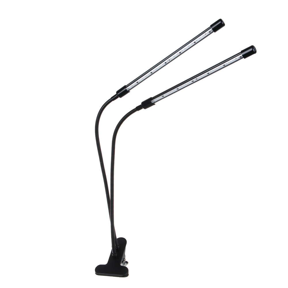 INBLOOM Светильник светодиодный для растений, 48LED, 3 реж, таймер, диммер, 6Вт, USB, PC, металл - #1