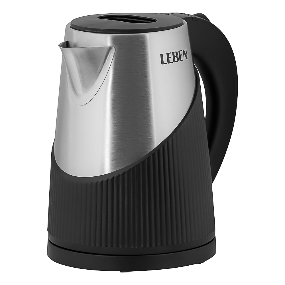 LEBEN Чайник электрический 1,8л нерж сталь+пластик - #1