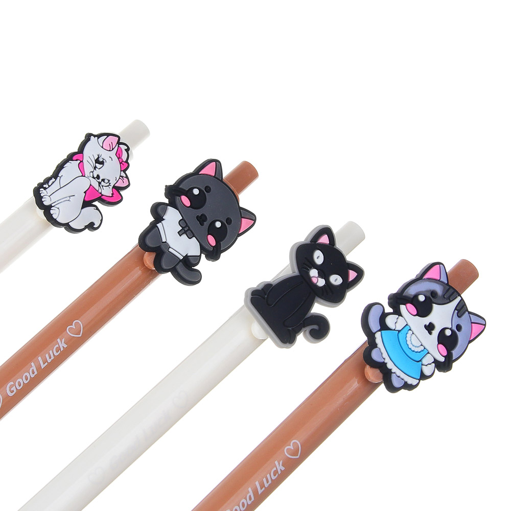 Ручка шариковая автоматическая синяя, с фигуркой в форме котика, 4 дизайна - #6