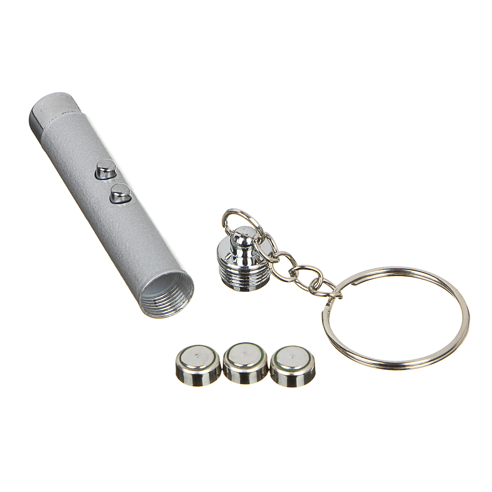 Лазерная указка с фонариком тм ЕРМАК, LR41, 6см, алюминий - #3