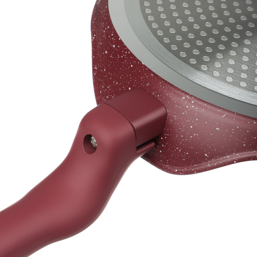 Сковорода литая блинная тм SATOSHI Мари d24см, антипригарное покрытие мрамор, индукция, 3 цвета - #9