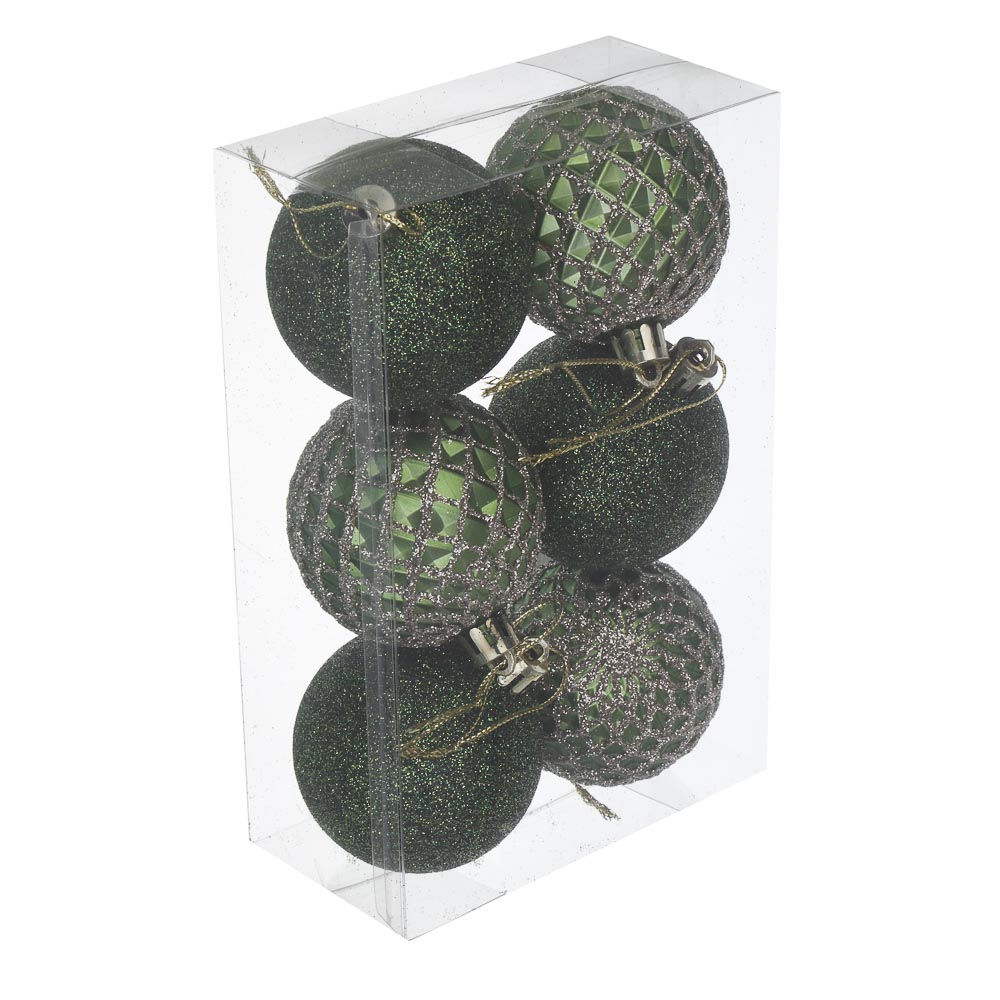 СНОУ БУМ Набор шаров 6 см, 6 шт, зеленый, 26-156 - #3