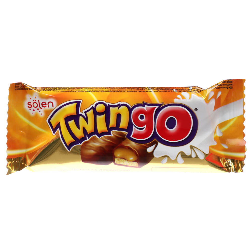 Печенье батончик "Twingo" покрытый мол.шок.и карамелью 42 г. - #1