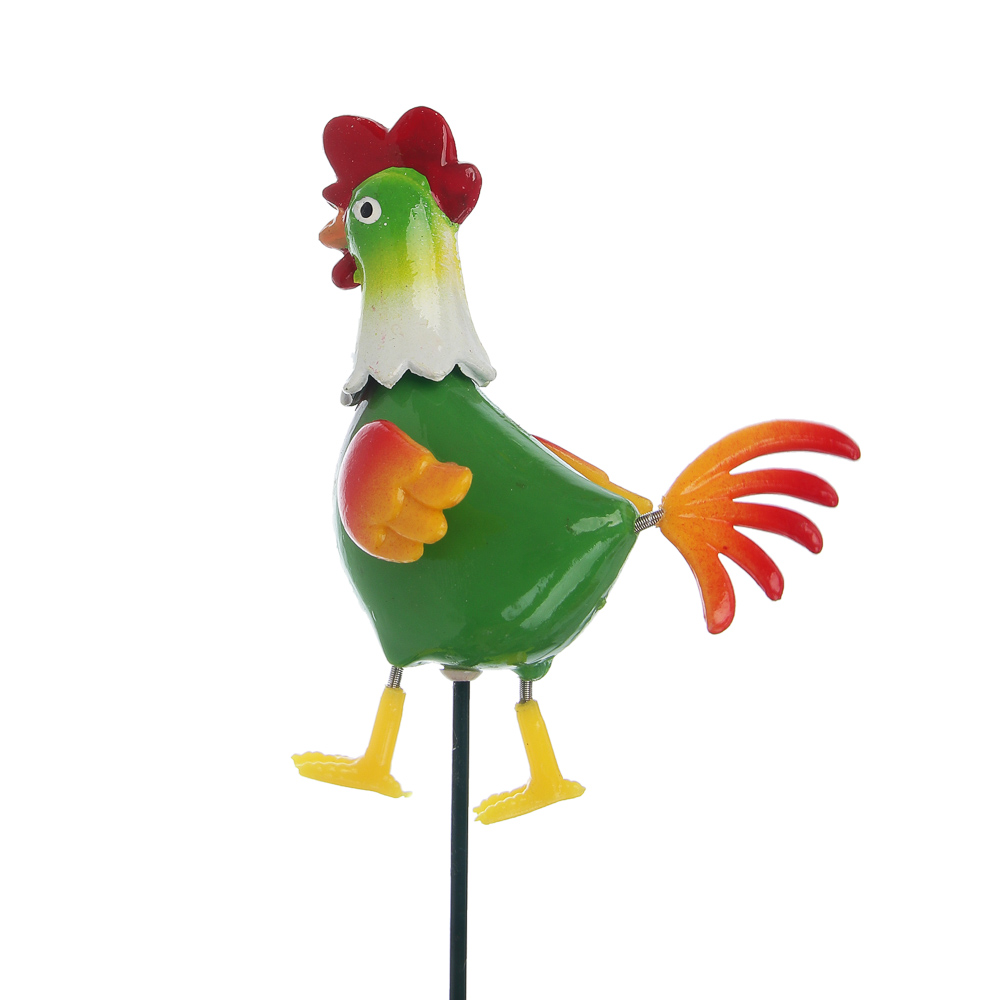Фигурка на стержне "Петушок" тм INBLOOM, 11х7х60см, пластик, металл - #5