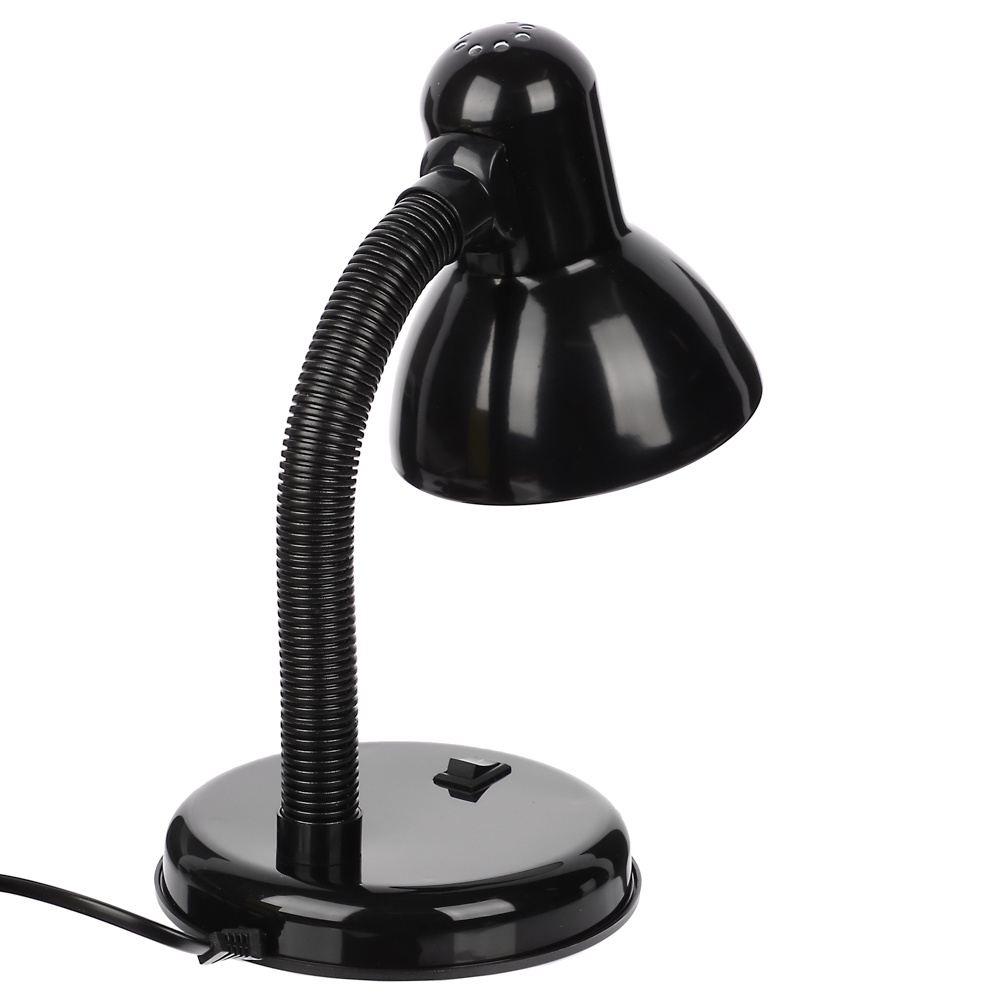 FORZA Лампа настольная, Е27, 28см, 40Вт, 220В, с выключателем, шнур 75 см, черный - #7