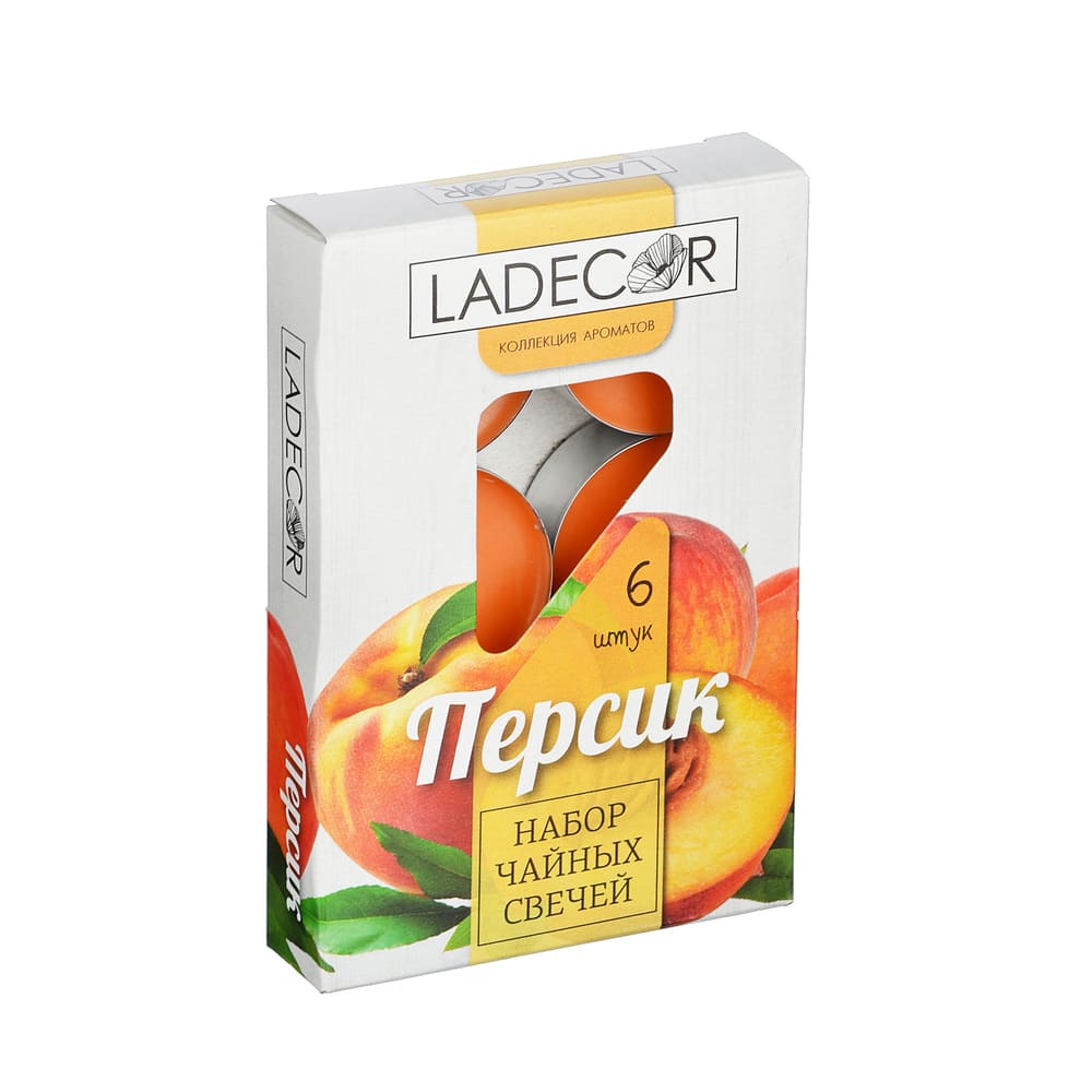 LADECOR Набор свечей чайных ароматических, 6шт, парафин, 5 ароматов - #1