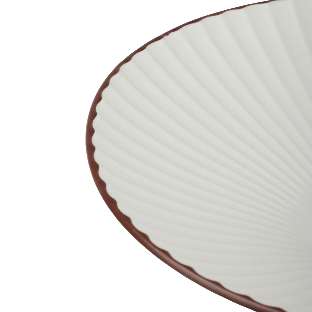 Салатник Лусия тм MILLIMI, 21,3см, фарфор, кремовый - #4