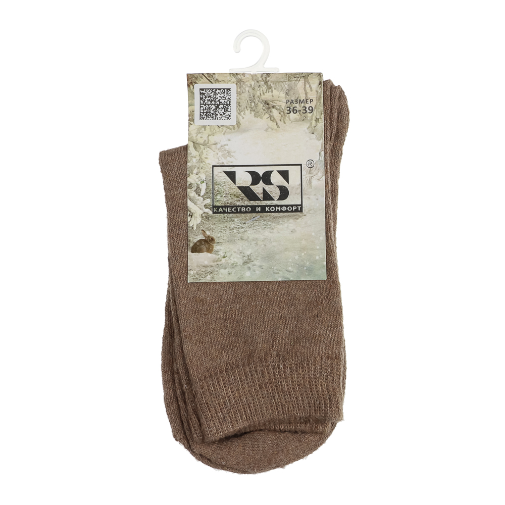 Носки женские "полушерсть" гладкие, тм RS, 65% полушерсть, 15% акрил, 10% спандекс, 10% эл, р. 36-39 - #6