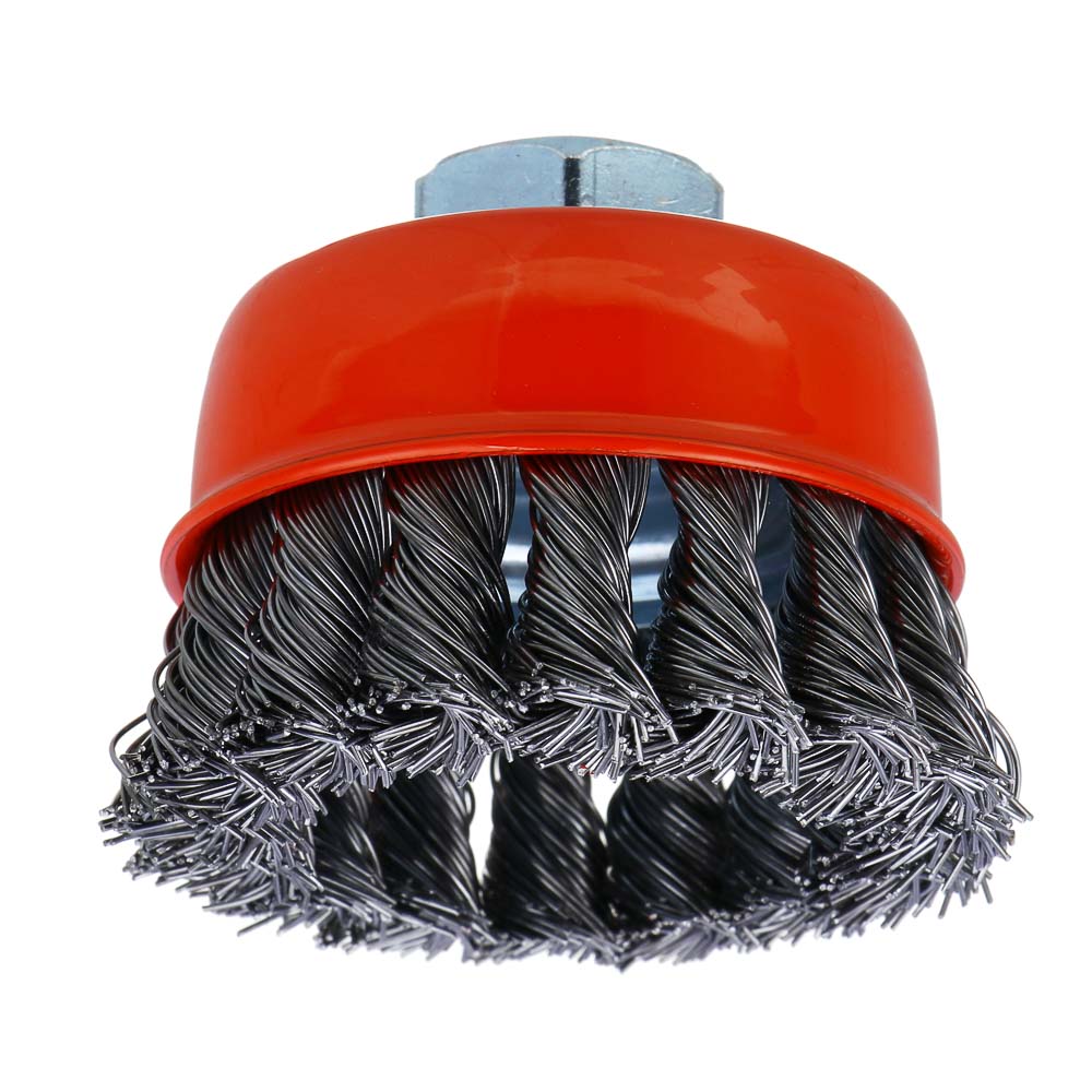 ЕРМАК PROFI Щетка чашечная для УШМ, плетеные пучки стальной проволоки 0,5мм, 65ммхМ14 - #1