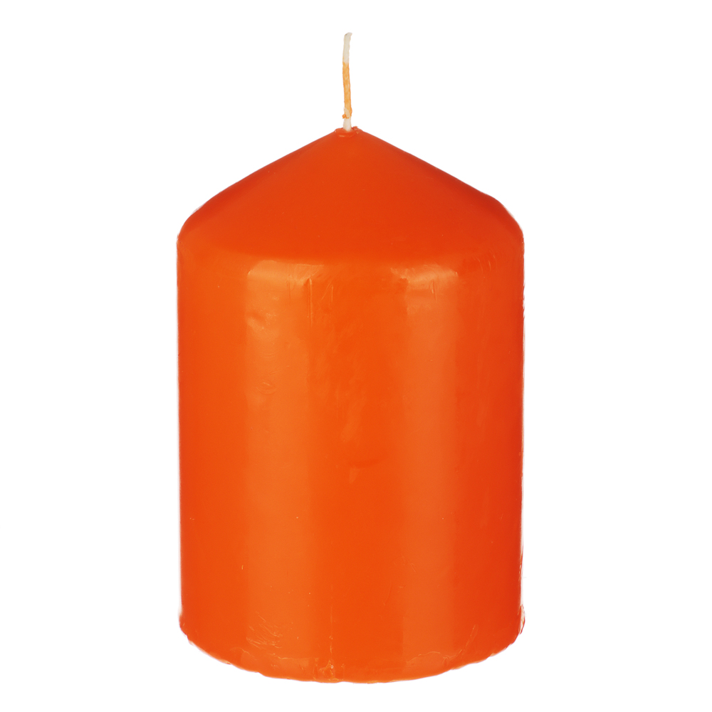 Свеча пеньковая Ladecor, оранжевая, 7х10 см - #1