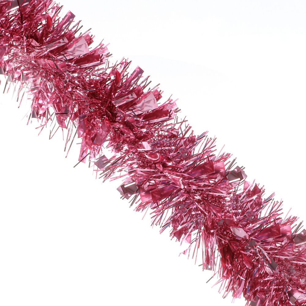 СНОУ БУМ Мишура 10x200см, ПЭТ, розовый, 26-335 - #1