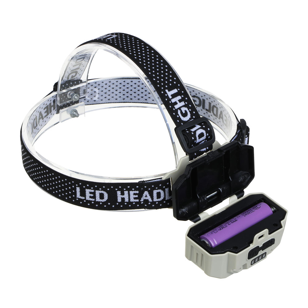 Фонарь налобный тм ЕРМАК,съемный аккумулятор,2СОВ,4 режима,1200мАч,Type C,красный свет,85х51х51 мм - #5