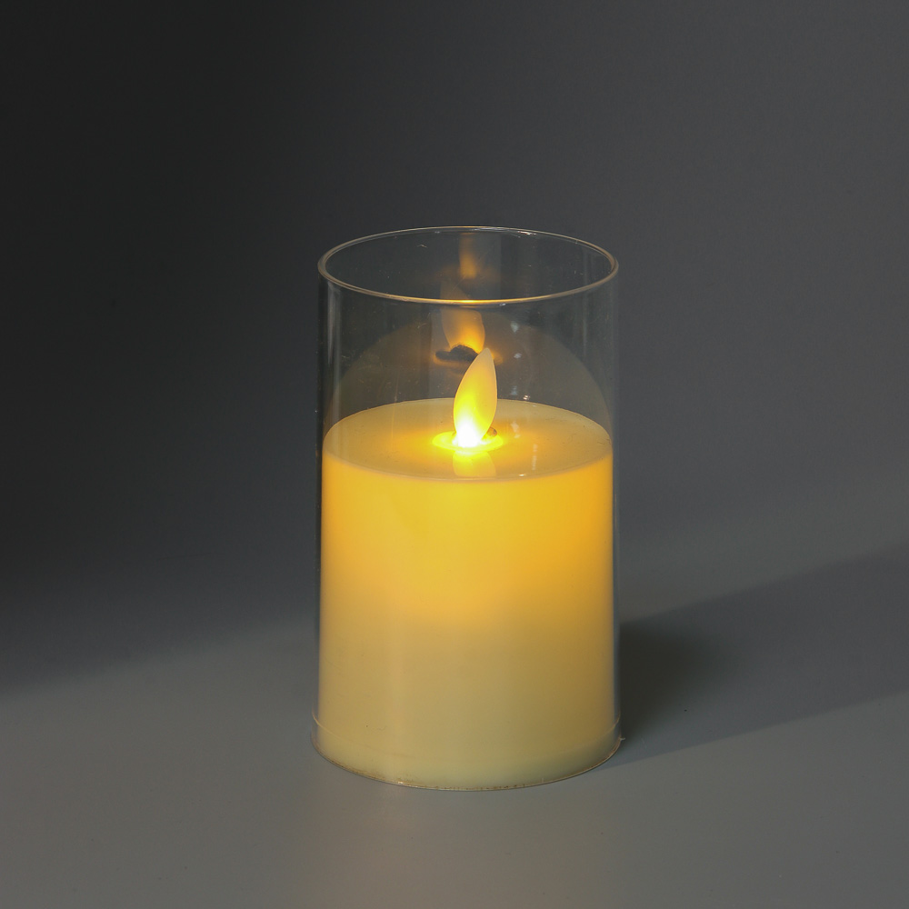 СНОУ БУМ Набор 3шт,светильник дек.LED в виде свечи, 7,8х10/12,5/15см,PP,PS,3хAАА,эффект движ.пламени - #9