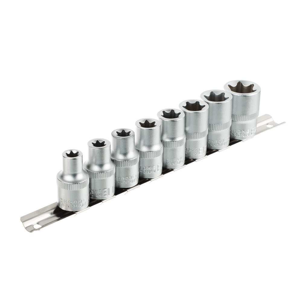 ЕРМАК Набор головок, 8 предм., "TORX" 1/2" E10-E11-E12-E14-E16-E18-E20-E24 - #1