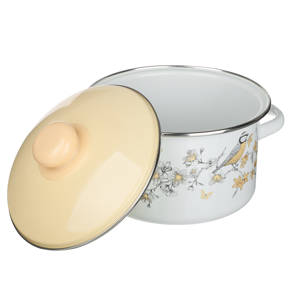 Люмен Кастрюля эмалированная 2л, индукция - #4