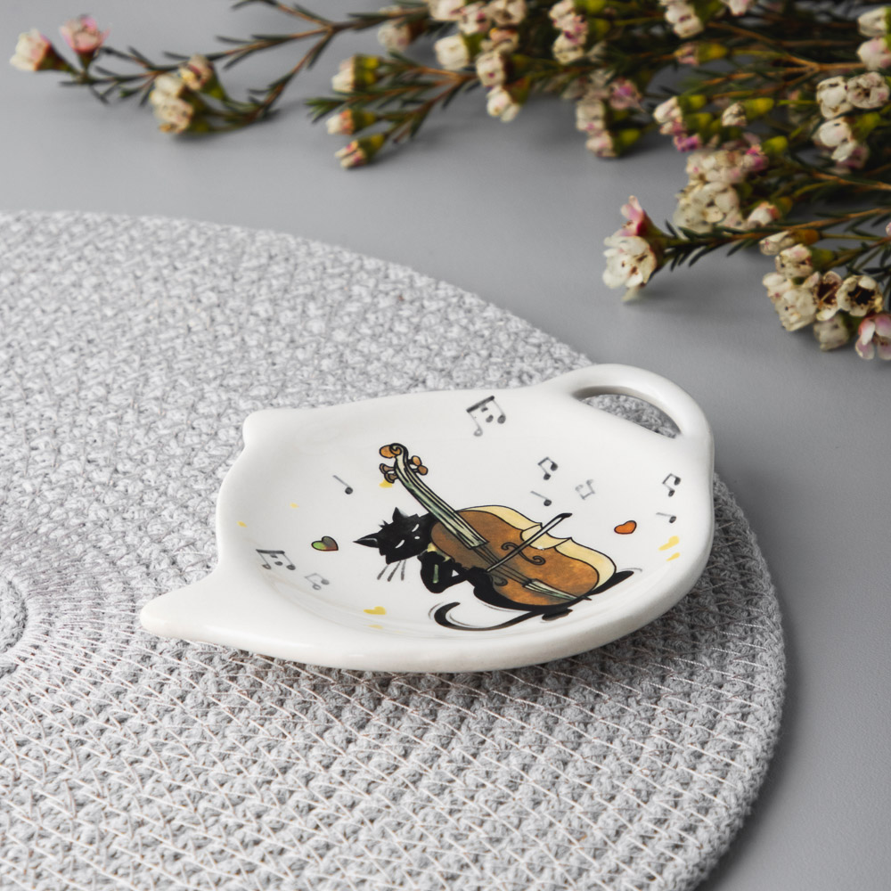 MILLIMI Котейка Подставка под чайный пакетик, 12х9х1,5см, керамика - #6