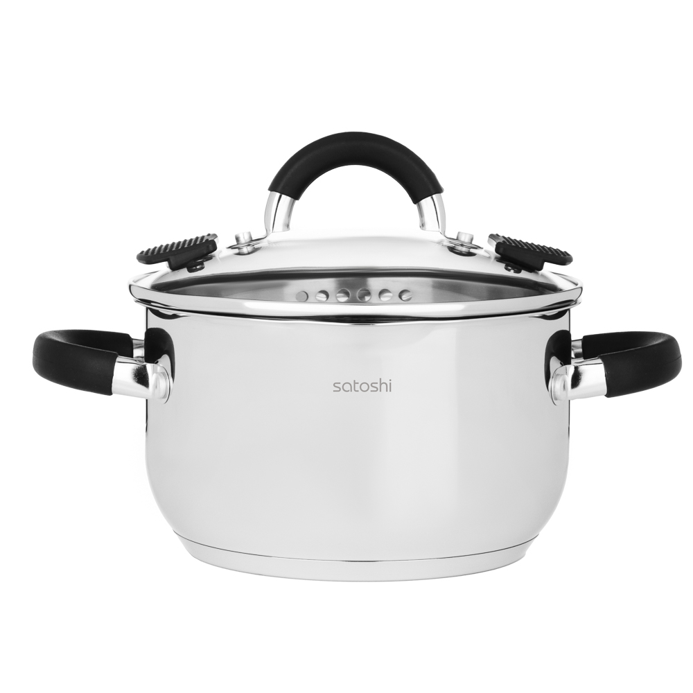 SATOSHI Арбон Кастрюля 18х10,5см, 2,5л, со стекл. крышкой, индукция - #1