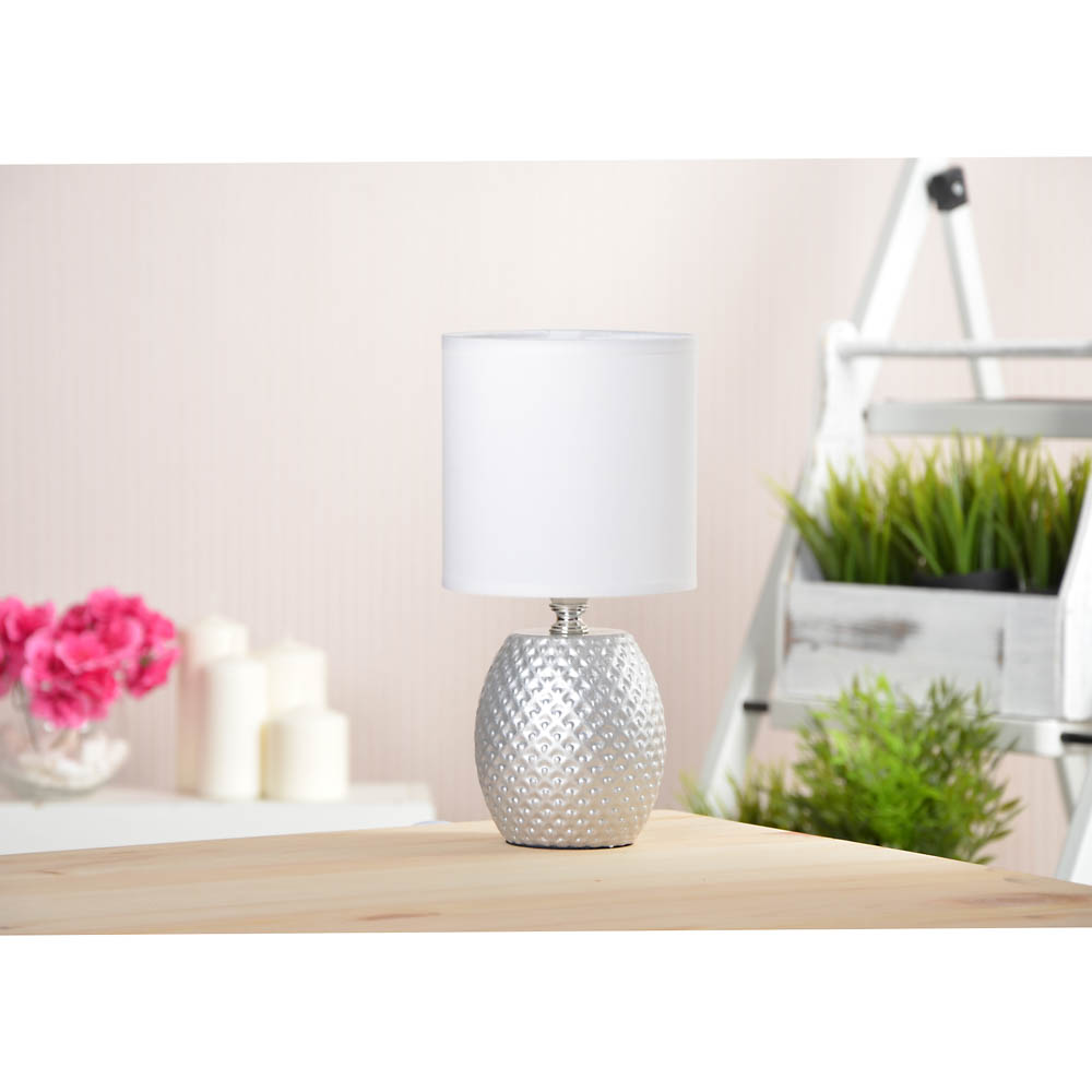 FORZA Лампа настольная, E14, 27см, 40 Вт, 220В, керамика, текстиль, 2 цвета - #6