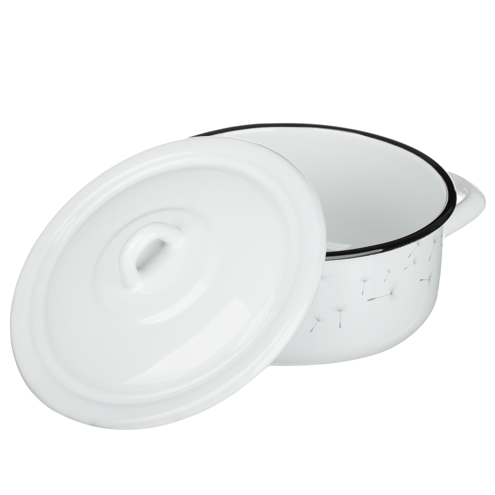 Одуванчик Кастрюля эмалированная 1,45л, индукция - #4