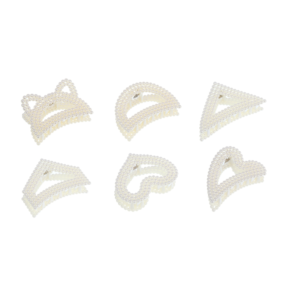 Краб для волос, тм ЮНИLOOK, 7-8см, полистирол, 6 дизайнов, #10 - #1