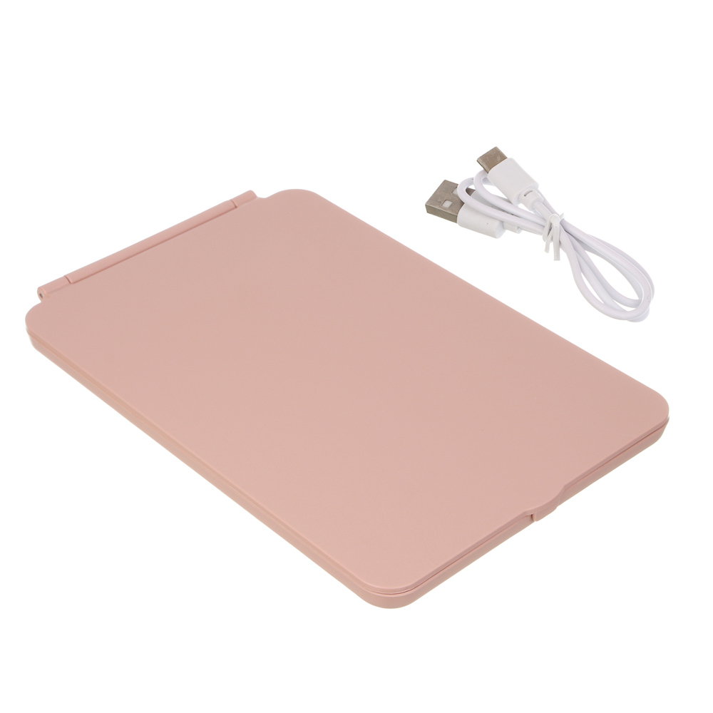 Зеркало с LED подсветкой настольное тм ЮНИLOOK Светозар, полипропилен, стекло, 19,8х13,5см, 2 цвета - #5