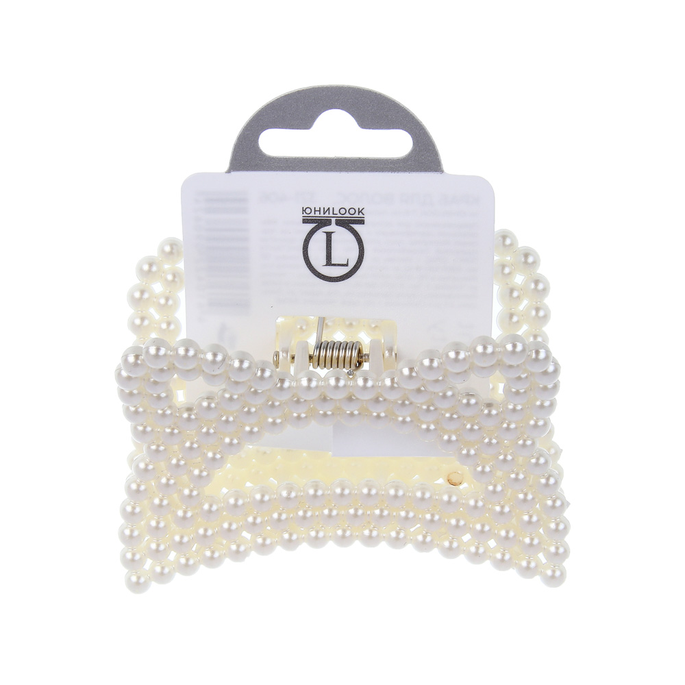 Краб для волос, тм ЮНИLOOK, 7-8см, полистирол, 6 дизайнов, #10 - #5