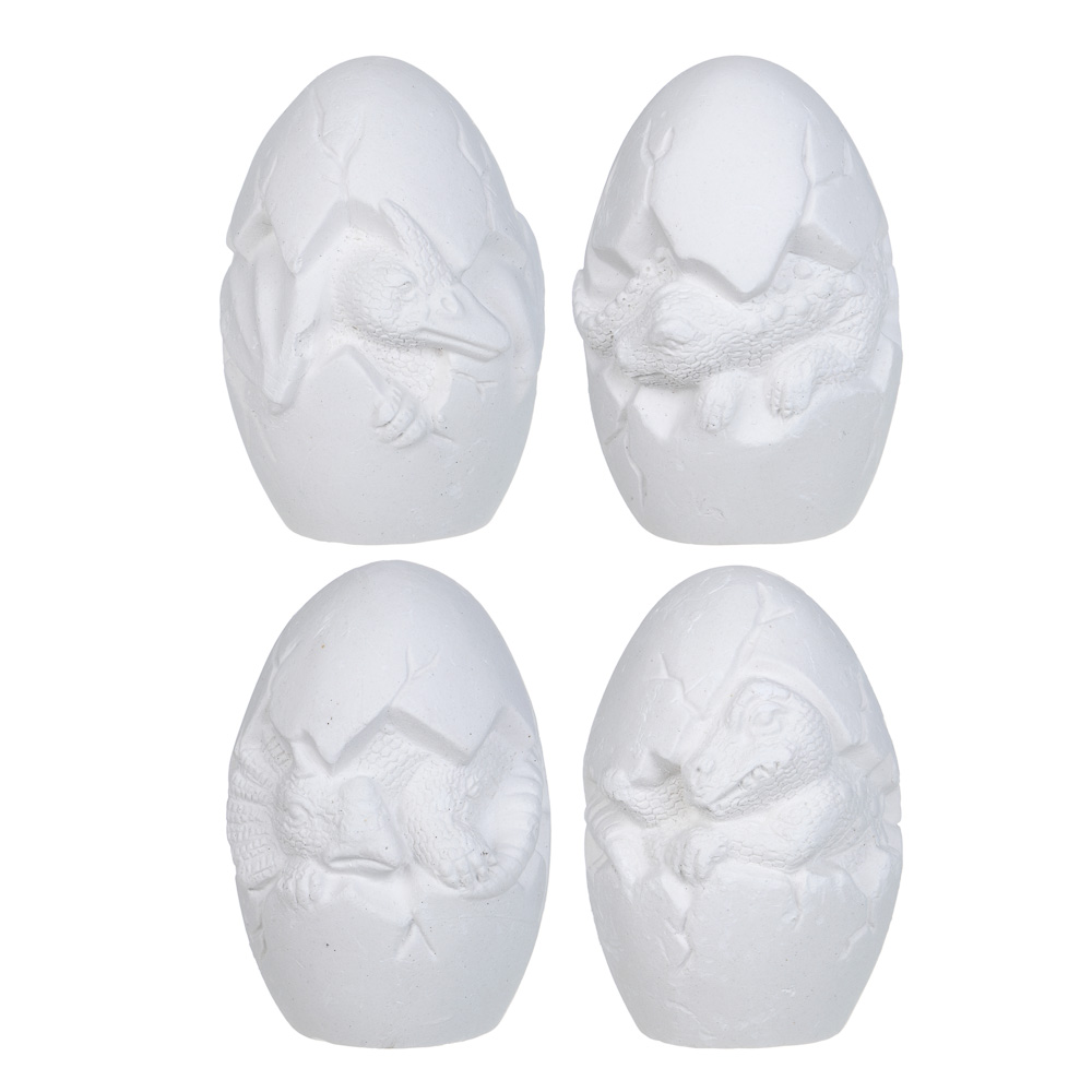 ХОББИХИТ Набор для творчества Раскопки в яйцах "Эпоха динозавров", гипс, PP, 8х11х6см, 12 дизайнов - #1