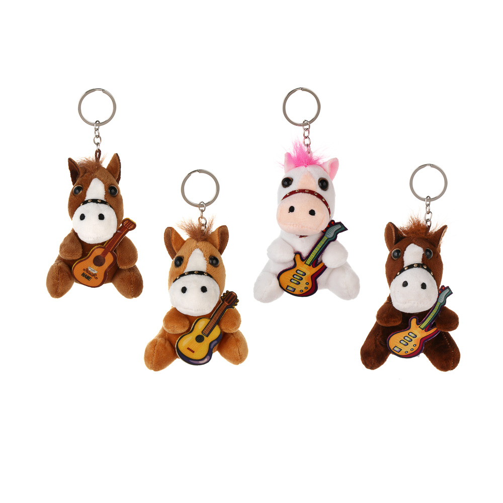 СНОУ БУМ Сувенир мягкий в виде лошадки с гитарой 11x6x7 см, полиэстер, 4 дизайна - #1