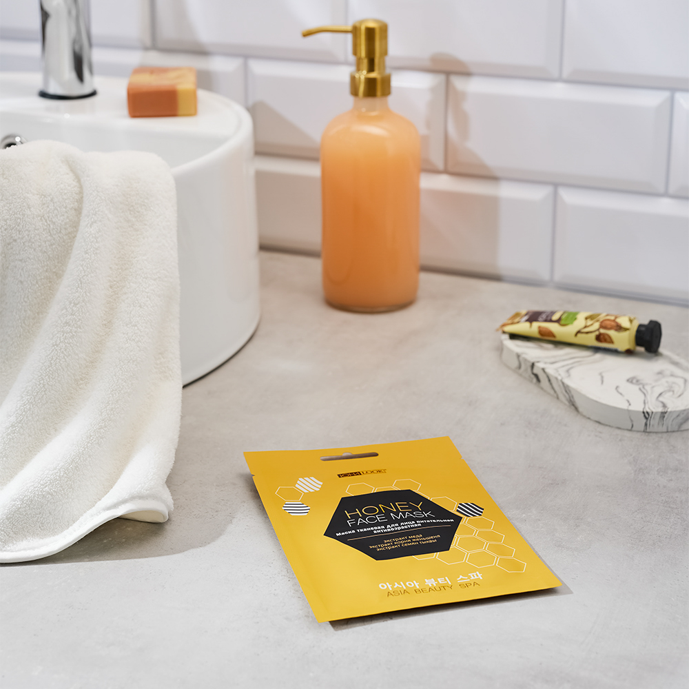 ЮНИLOOK Маска тканевая питательная антивозрастная для лица с экстрактами меда и корня женьшеня, 22мл - #7