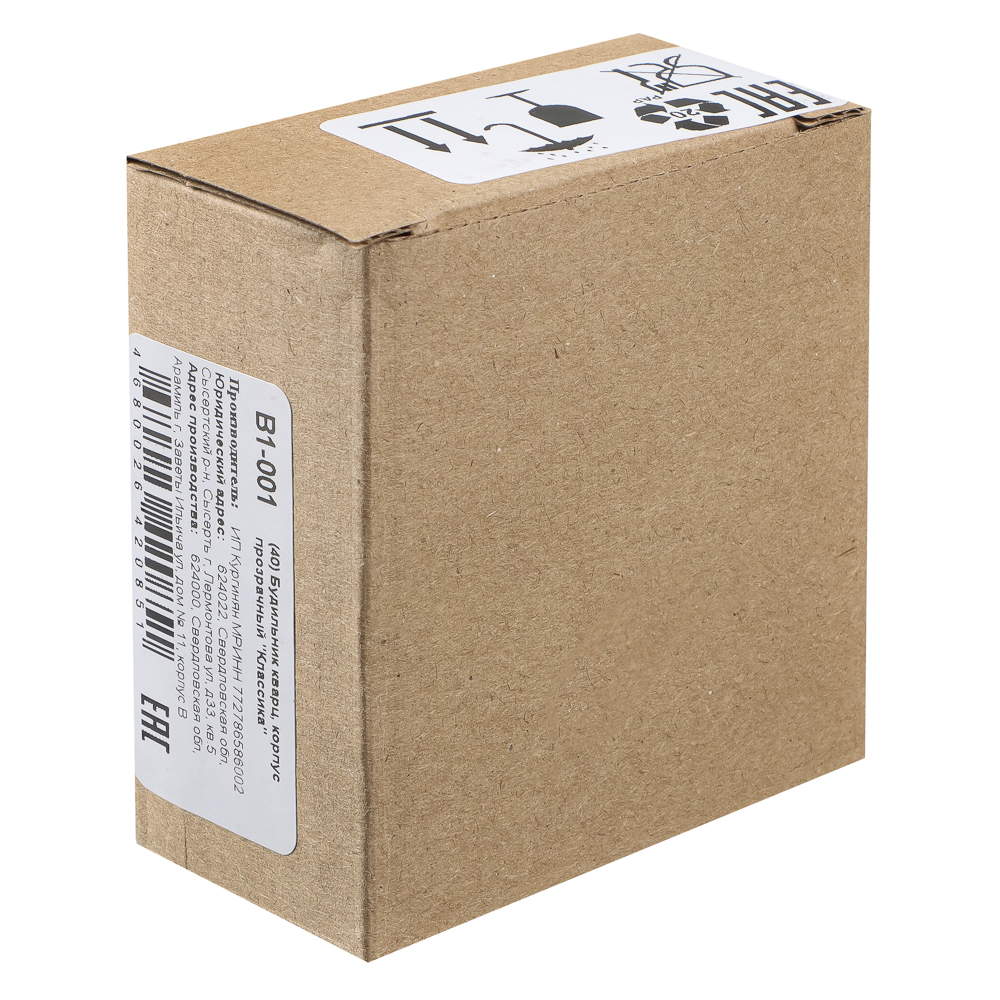 Будильник кварц, корпус прозрачный "Классика", арт.В1-001 - #4