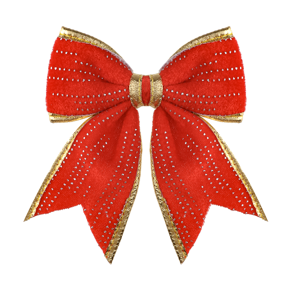СНОУ БУМ Набор бантов 12x14 см, 2 шт, полиэстер, красный - #2