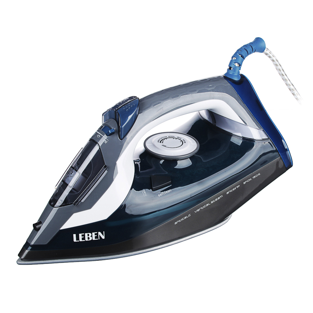 LEBEN Утюг с отпаривателем 2400 Вт, подошва - керамика - #1