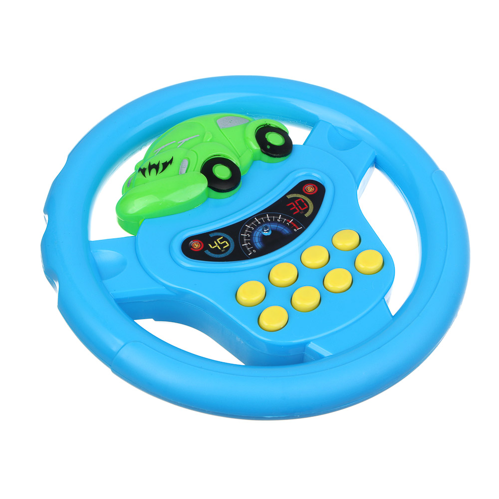 ИГРОЛЕНД Игрушка электронная Руль, свет, звук, ABS, 2хАА, 17,5х17х4см, ZY384010 - #4