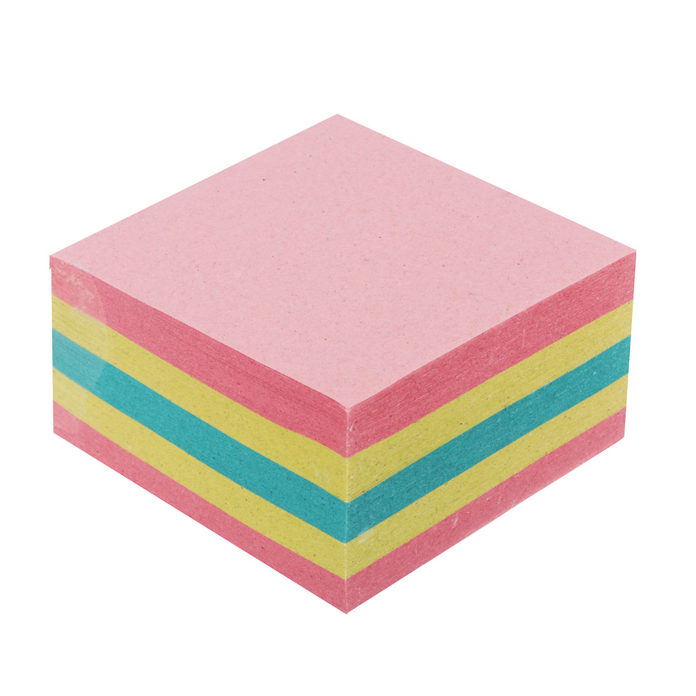Блок для записей, в форме кубика, 9x9х4,5см, цветной, проклеенный, 65г/м2 - #3