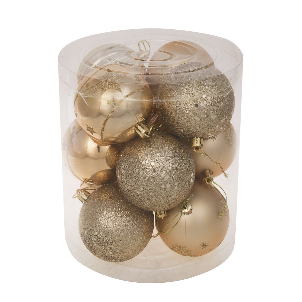 СНОУ БУМ Набор шаров 8см, 12шт, золото, 26-203 - #4