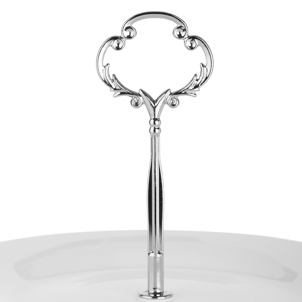 MILLIMI Аура Этажерка двухъярусная, размер тарелок 20см, 25см, опаловое стекло - #2