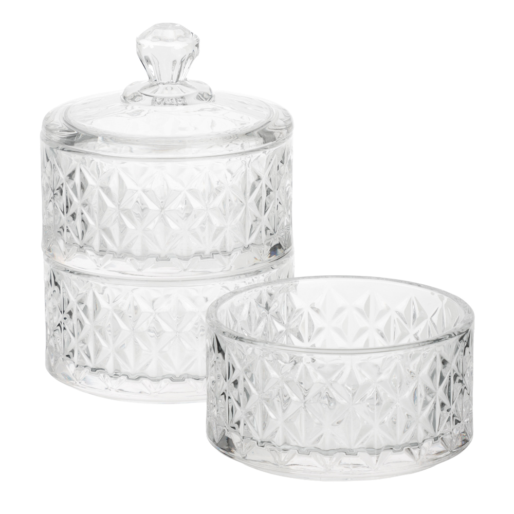 Набор из 3х конфетниц с крышкой тм MILLIMI, 10,5*20,5см, 320мл, стекло - #3