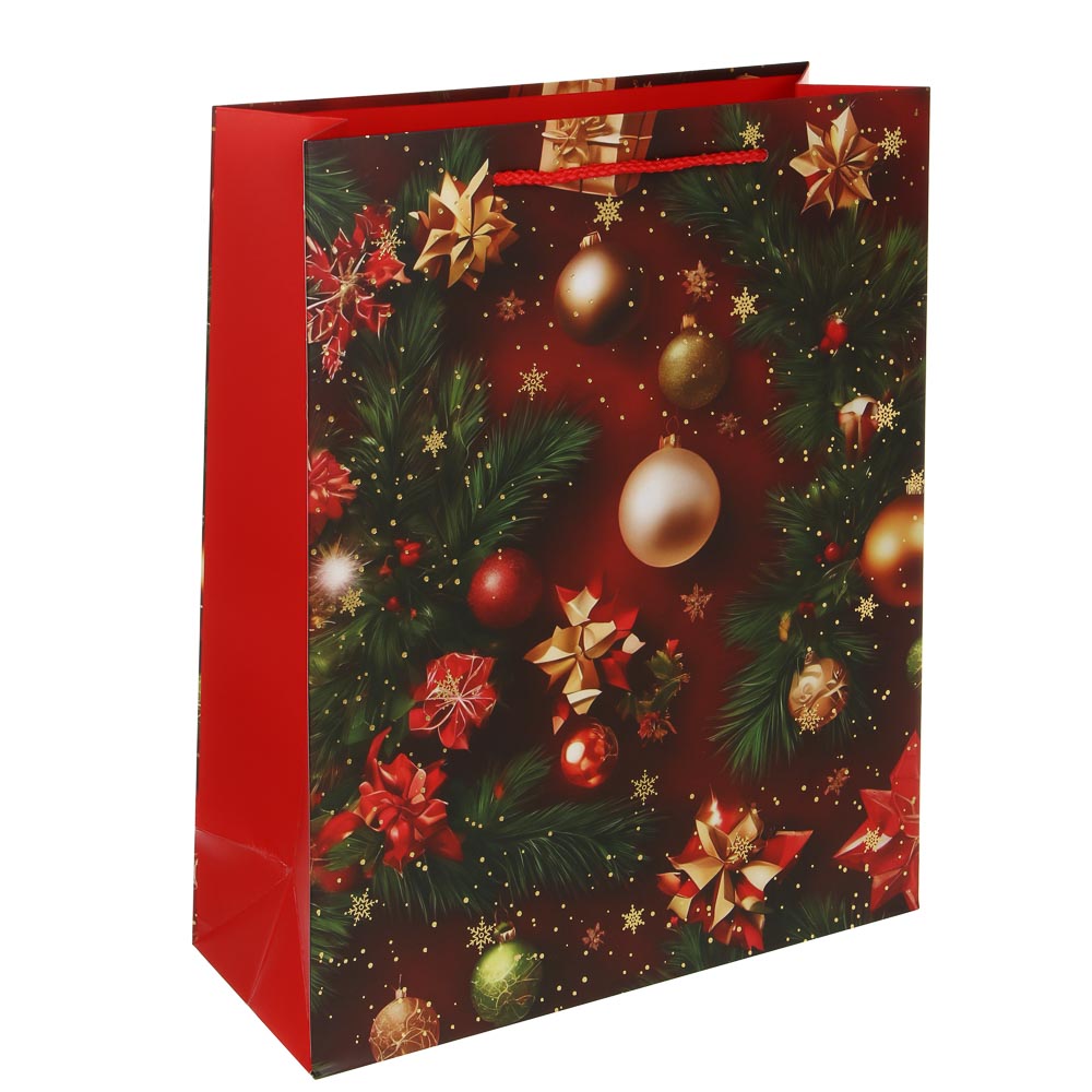 Пакет тм СНОУ БУМ подарочный, 26x32x10см, тиснение, бумага, арт.16, 4 дизайна - #2